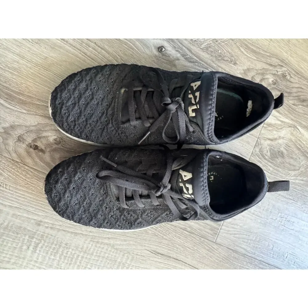 APL TechLoom Phantom Sneakers Women’s 7.5 Black Knit Running Athletic